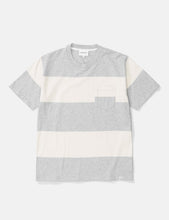 Load image into Gallery viewer, Norse Projects Johannes Block Stripe T-Shirt - Light Grey Melange