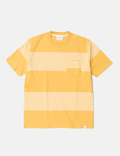 Load image into Gallery viewer, Norse Projects Johannes Block Stripe T-Shirt - Sunwashed Yellow
