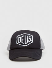 Load image into Gallery viewer, Deus Ex Machina Baylands Trucker Cap - Black/Grey
