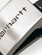 Load image into Gallery viewer, Carhartt-WIP Clip Belt Canvas (Chrome) - Dark Navy Blue
