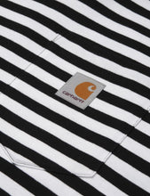 Load image into Gallery viewer, Carhartt-WIP Haldon Pocket T-Shirt - Haldon Stripe Black/White
