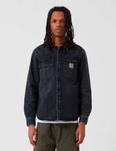 Load image into Gallery viewer, Carhartt-WIP Salinac Shirt Jacket (Denim) - Black, Mid Worn Wash
