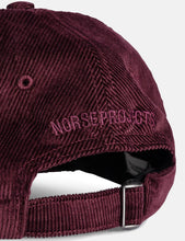 Load image into Gallery viewer, Norse Projects Thin Cord Sports Cap - Mulberry Red
