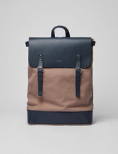Load image into Gallery viewer, Sandqvist Hege Backpack - Earth Brown/Navy Blue
