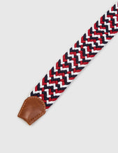 Load image into Gallery viewer, Hone Woven Plait Belt - Burgundy
